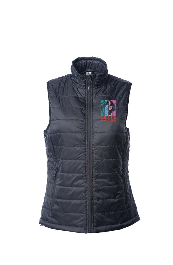 Womens Puffer Vest(queen with a mastermind)
