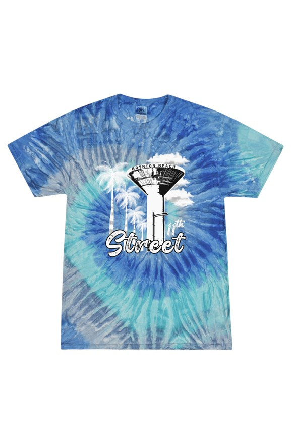 Tie Dye Blue Jerry Adult T Shirt 11th street 